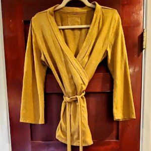 M Olive Bohemian Folk Clothing Long Sleeved Wrap Top